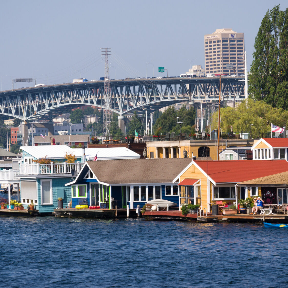 Houseboats in Seattle, WA, USA